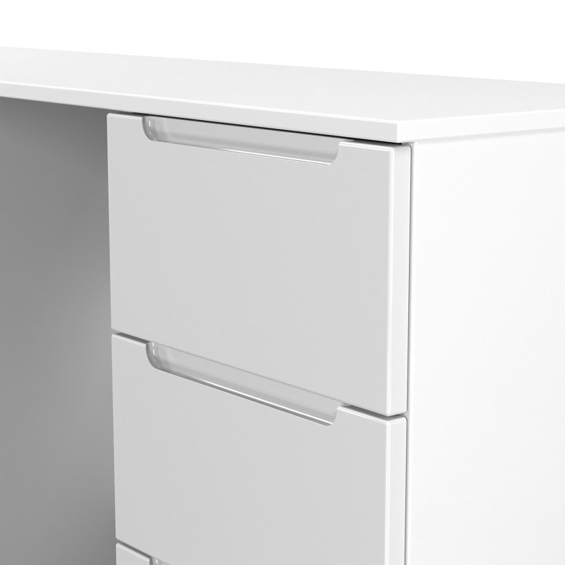 Taila Double Pedestal Desk, White