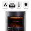 Agatha Fireplace Electric Heater Stove w/ Thermostat Control Black Freestanding