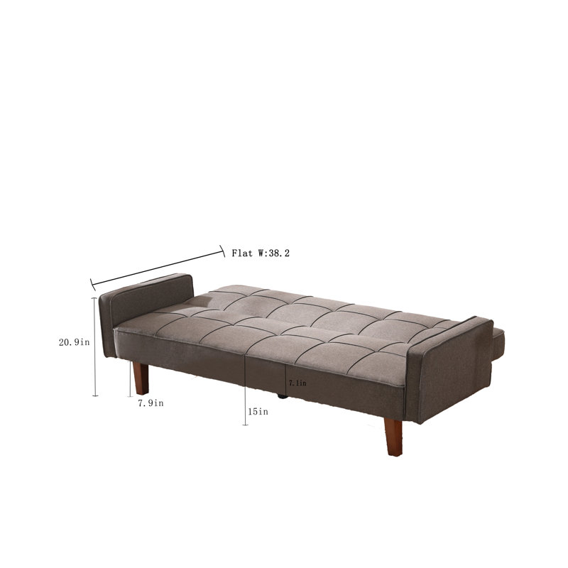 Canapé convertible pour salon Anitta, 100 % polyester gris
