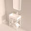 Ensemble de meuble-lavabo sur pied 24 po avec lavabo en céramique, ensemble de lavabo console sur pied, lavabo rectangulaire en céramique sans robinet-111123854