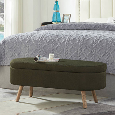Banc de rangement avec repose-pieds ovale Luxury