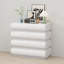 Commode 8 tiroirs pour chambre à coucher - Blanc avec surface design-1162643376