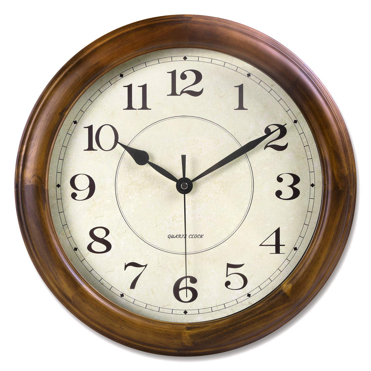 George Oliver Wall Clock Wood 14 Inch Silent Wall Clocks Large ...