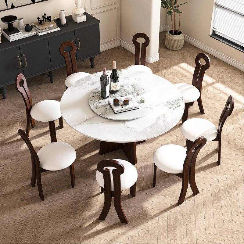 Table de salle à manger Modern Modern, 9 pièces : table, 8 chaises