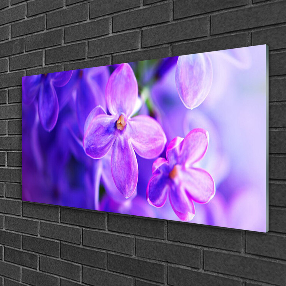 Glasbild Blumen Floral