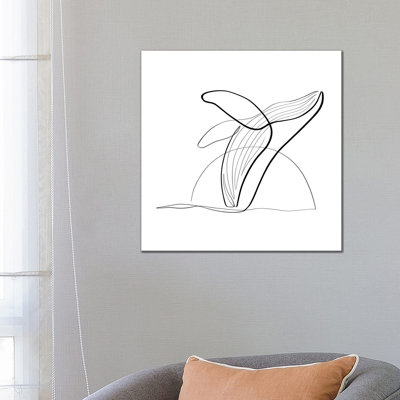 Humpback Whale II 1 Piece Wrapped Canvas Wall Art