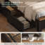 Farmhouse Panel Bed with Side Storage Drawers and Two-Tone Wood Finish-444795439-446035309
