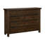 Commode classique transitionnelle de 9 tiroirs avec meubles de chambre à coucher à finition brune 1pc (inclut la commode seulement et non le miroir)
