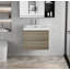 Meuble-lavabo flottant avec lavabo, meuble-lavabo mural moderne avec lavabo en résine et tiroirs à fermeture en douceur-569338780-569338781