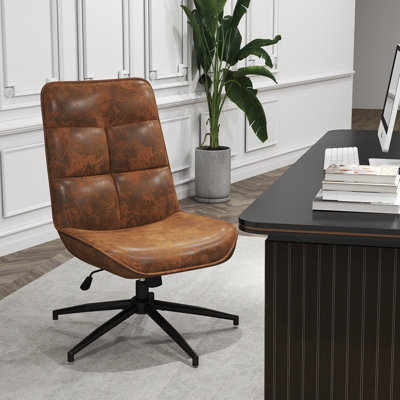 Dorace Luxury Armless Swivel Desk Chair Adjustable Height Office Chair
