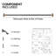 Spicer Matte Black Adjustable 132cm to 365cm Single Curtain Pole