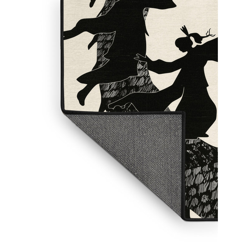 Tapis oriental moelleux moelleux d'inspiration mondiale de la danse du dragon Snediker, 8 x 12