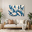 Oiseaux, art mural en métal beige et gris-1429908138
