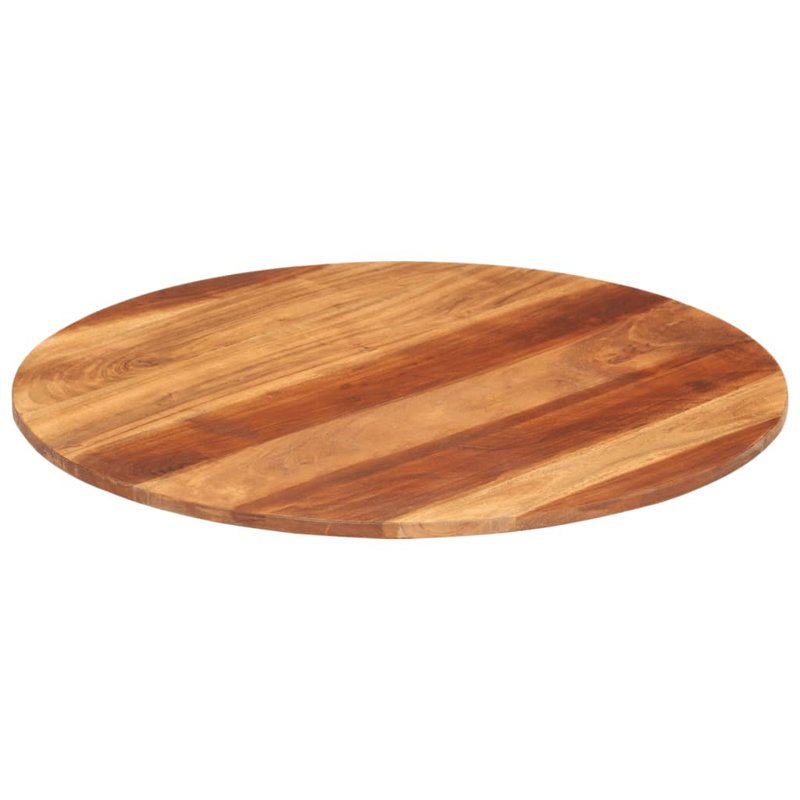  Table Top Solid Wood Acacia Round 0.59"-0.63" 27.6"