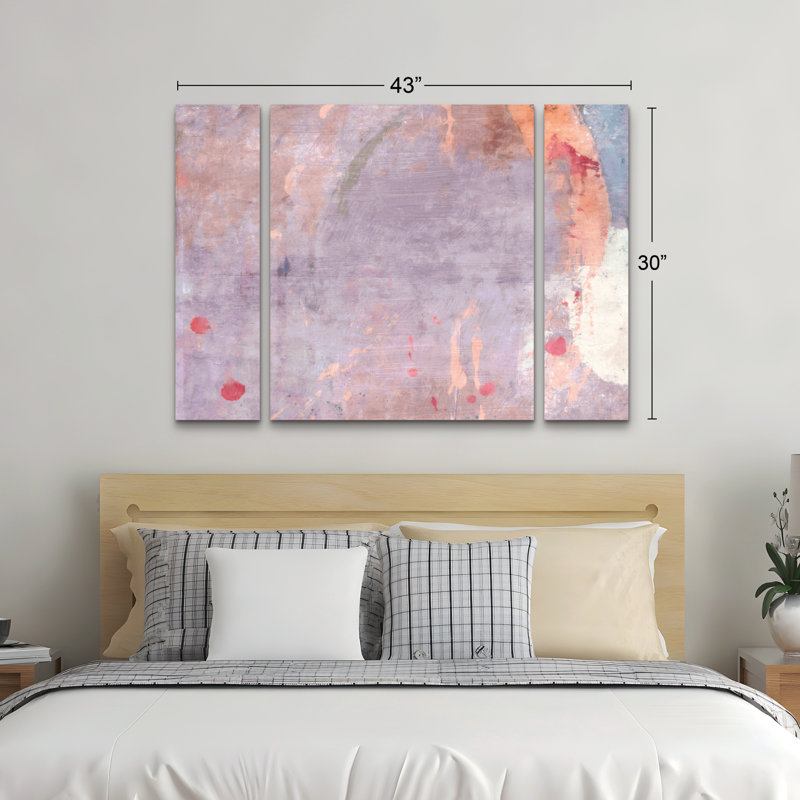 Ensemble de 3 panneaux muraux - Suzanne Nicoll «Room Slipper», art mural sur toile pour le salon, la chambre à coucher ou le bureau 
