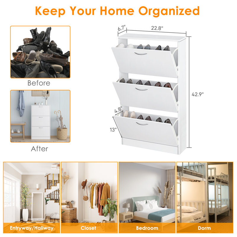 Emia 9 Pair Shoe Storage Cabinet