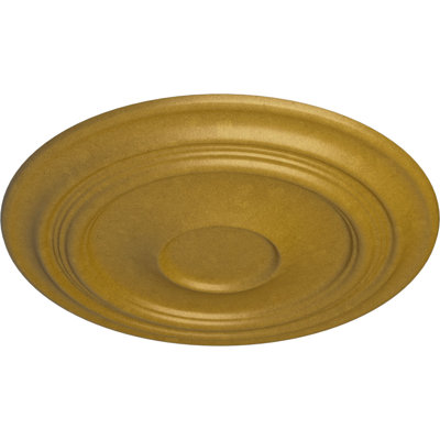 Médaillon de plafond Endurathane Neuveau, 24 1/4 po de diamètre x P 2 po (convient aux auvents jusqu'à 6 3/8 po), fini noir de jais peint à la main