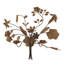 Décoration murale avec porte-bougie fleur grappe