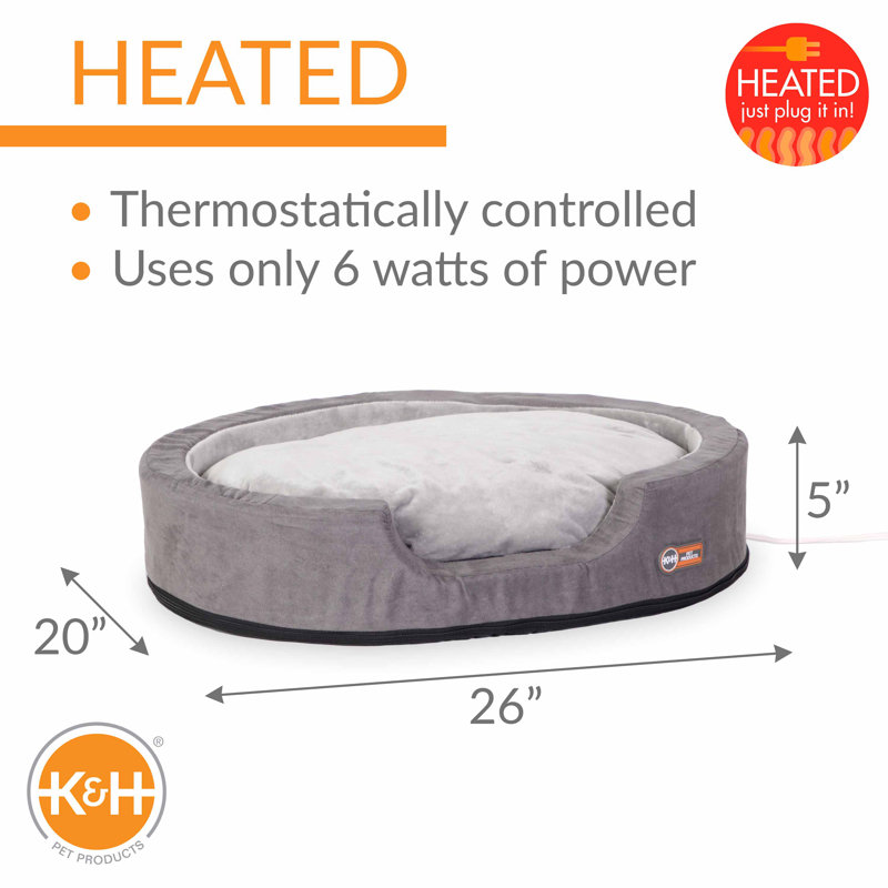 Traversin pour animal de compagnie Pet Thermo Snuggly, Moyen (l 20 po x P 26 po x H 5 po)