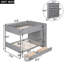 Lit superposé avec 2 tiroirs et armoire à couches multiples-110899559-110899556