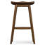 Teagan Solid Wood Modern Rustic Bar Stool with Sculpted Seat, Fully Assembled