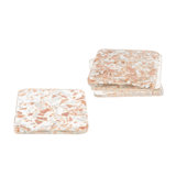 Pink & White Glass Terrazzo Coaster Set