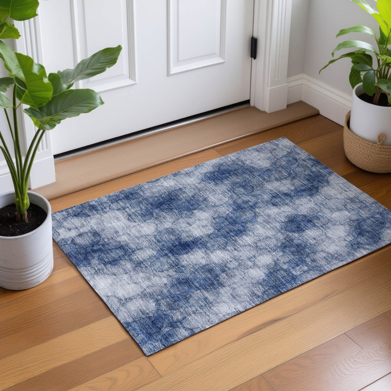 Machine Washable Indoor/Outdoor Lipman ACN2424 Abstract Rug, Rectangle 1'8" x 2'6"