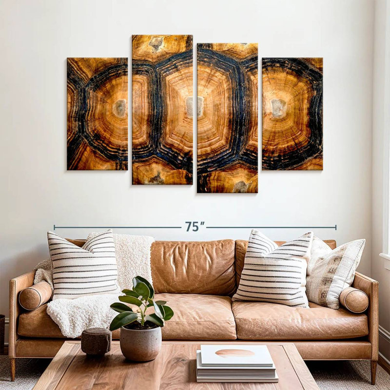 Brampt Turtle Carapace Texture, 42" H x 68" W