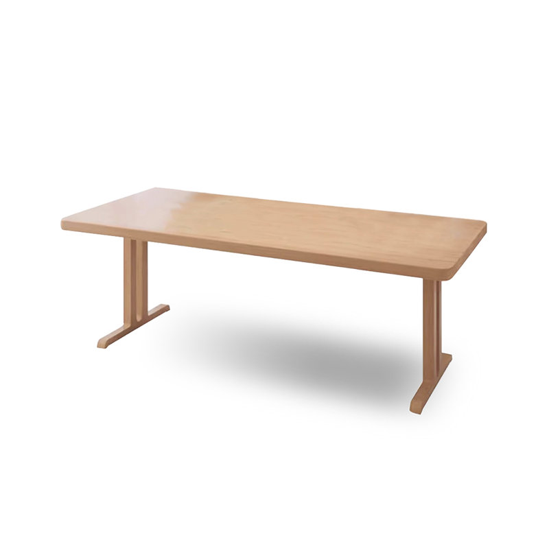 Brown Rectangular Solid Wood desk, 29.53" H x 78.74" W x 31.5" D