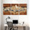 «Landscape & Nature Mountain Landscape with Trees and Cabin», ensemble de 3 impressions d'art sur toile