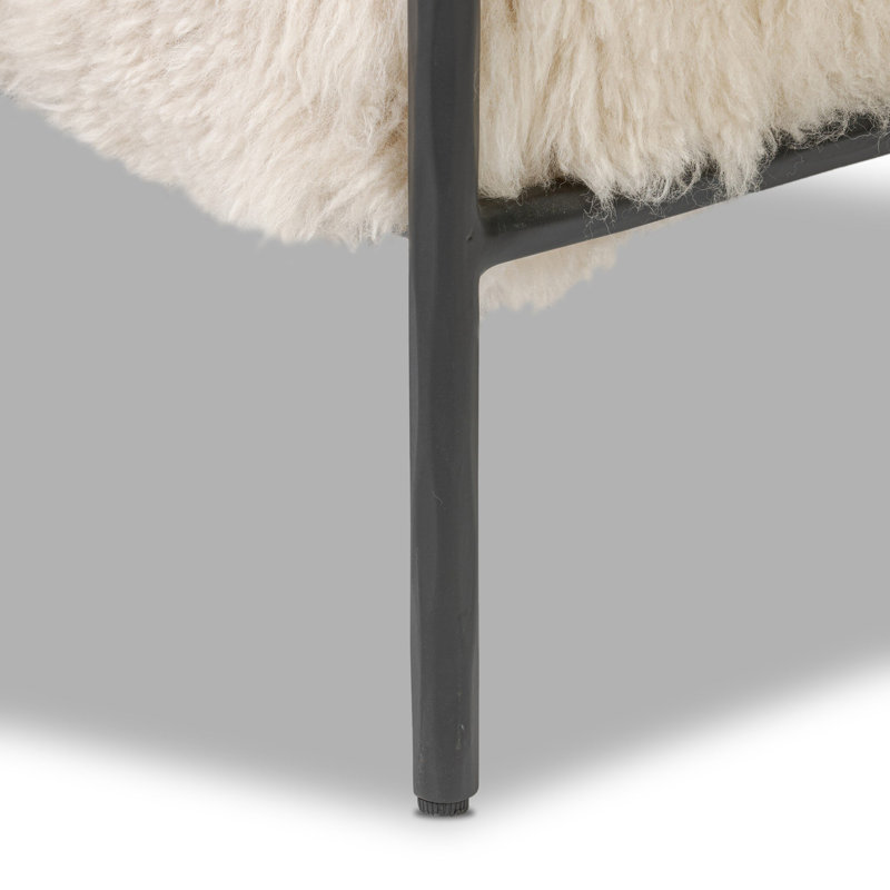 FENN Armchair, Champagne Mongolian Fur