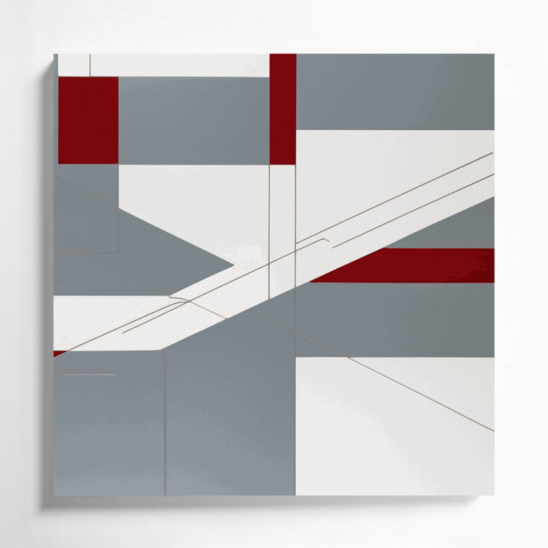 Art mural rigide sur toile 100 "Hard Edge", H 12 po x l 12 po