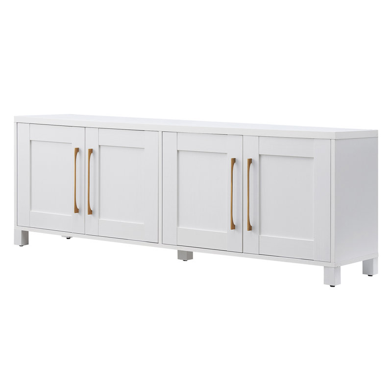 Acorn Oaks Unfinished TV Stand for TVs up to 75", White