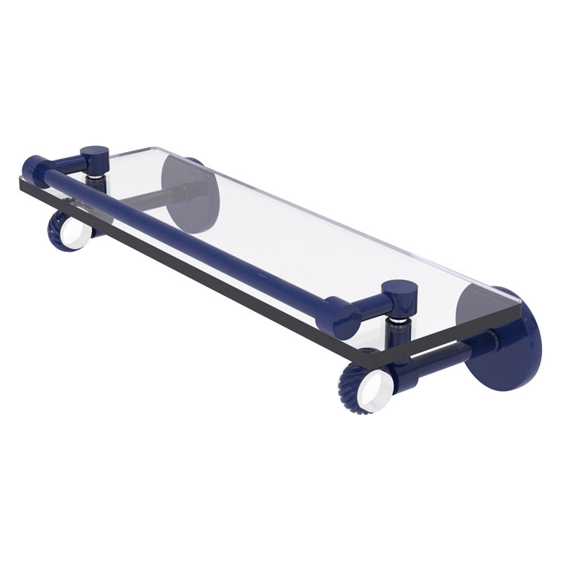Tablette flottante Clearview, H 3,75 po x l 16 po x P 5,65 po, Bleu méditerranéen