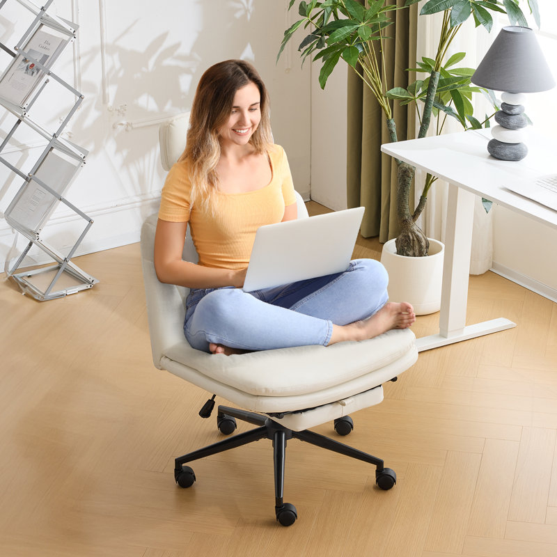 24.41'' W Task Office Chair, White