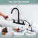 CASAINC Two Handle Kitchen Faucet with Pull Out Side Sprayer
