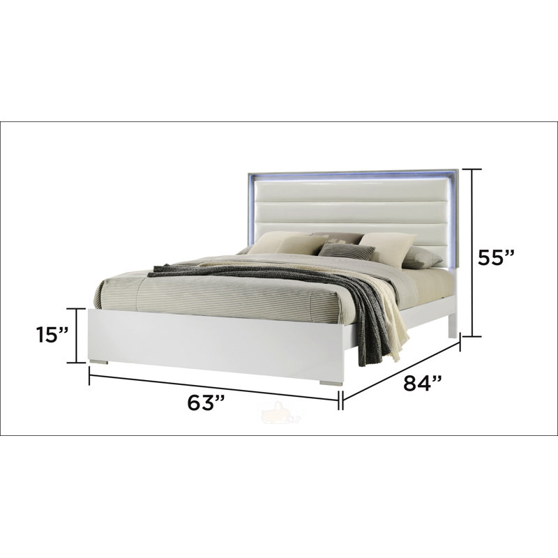 Contemporary Style Queen Bed