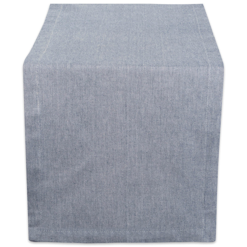 Kristina 100% Cotton Table Runner, Blue, 108" L x 14" W