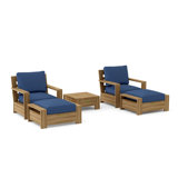 Madera Outdoor 11 - Piece Teak Conversation Set