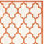 Tapis intérieur / extérieur beige / orange à motif géométrique Ammundsen-654200480