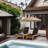 Hammond Outdoor Teak Wood Chaise Lounge with Table
