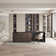 Nadra 95'' Home Office Desk Extendable Desk with Storage Drawers and Cabinet