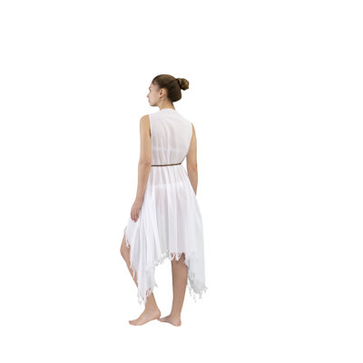 Peignoir Bogosav en mélange de coton fille / femme + mi-mollet