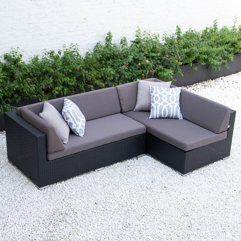 Dibora Patio Lounge Set Firepit - Outdoor Rattan 08310BC84CFE4210831782549D37574C
