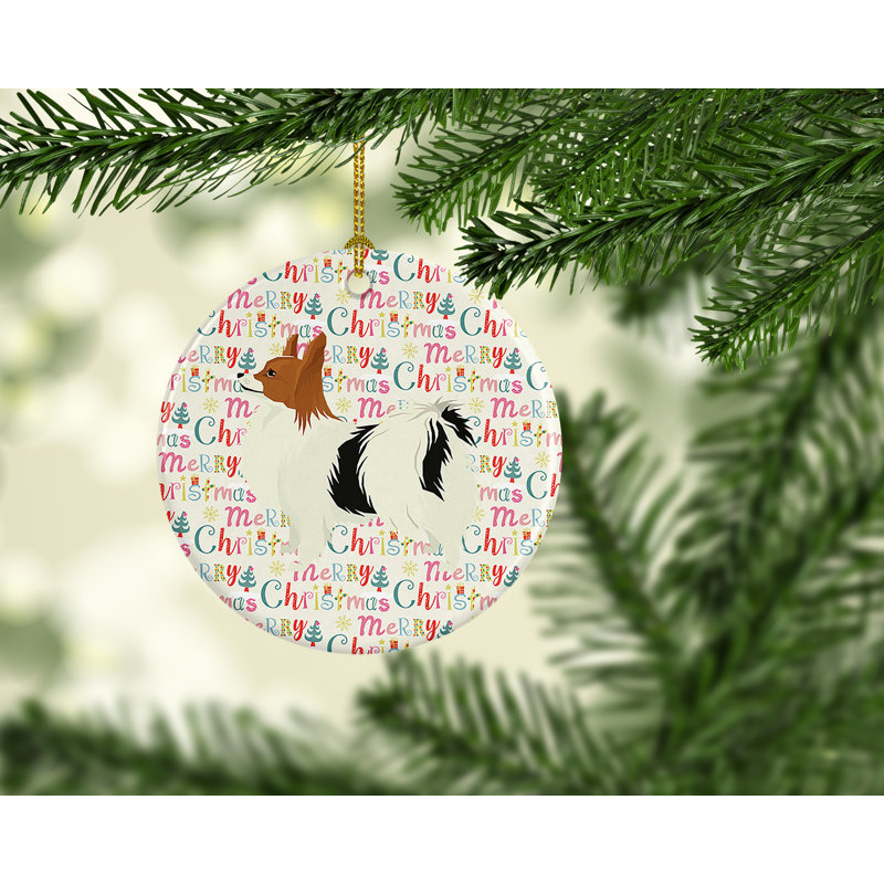 Ornement suspendu Papillon Merry Christmas