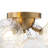 3-Light Cluster Glass Bubble Semi-Flush Mount