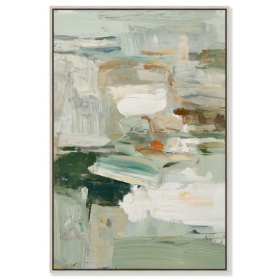 Hushed Coastal Vibrancy I Canvas Print Green Wall Decor by Art Remedy