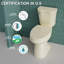Toilette allongée deux pièces pour personnes âgées 21 po, chasse simple 1,28 GPF Tornado, carte 1000g, os-113957696
