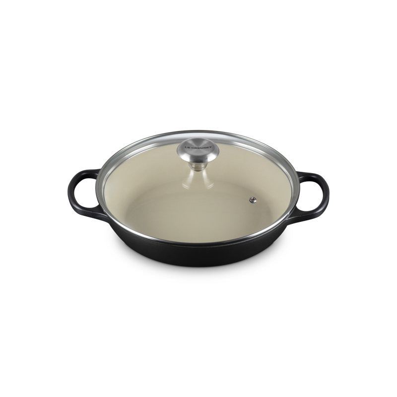 Le Creuset Enameled Cast Iron Signature Round Braiser With Glass Lid, Licorice