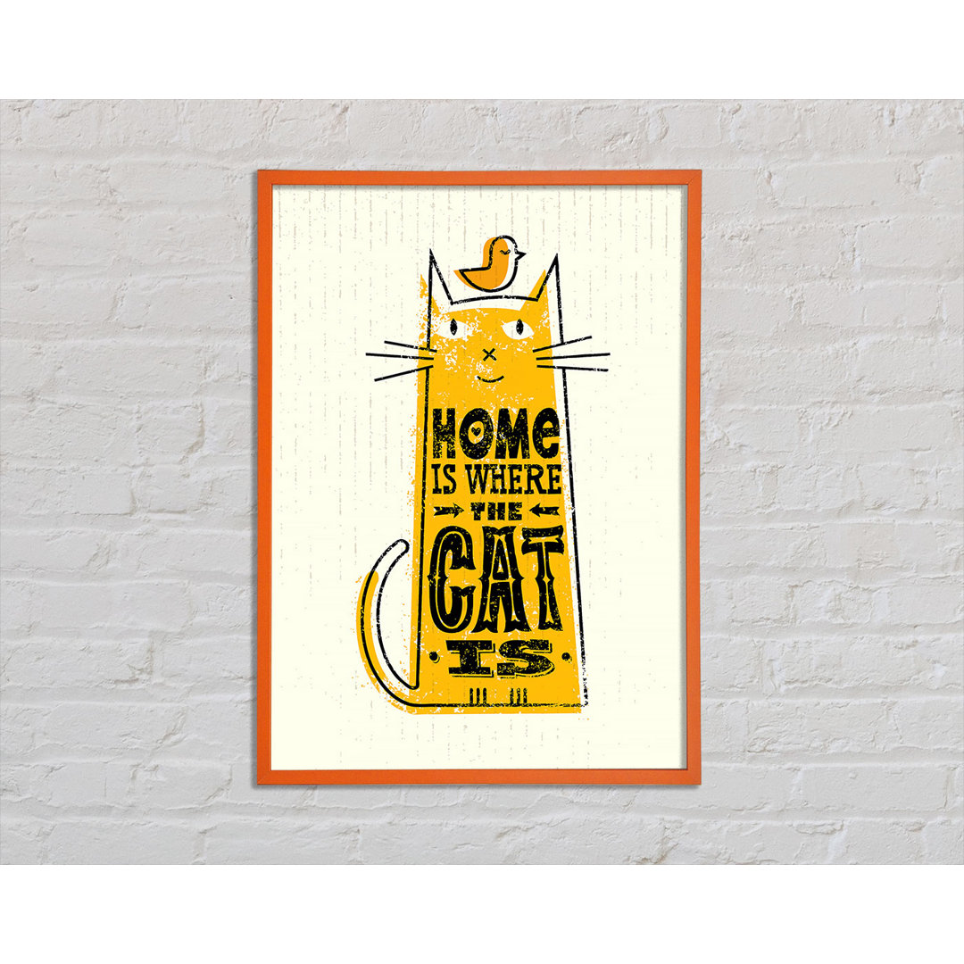 Home Is Where the Cat Is 2 - Einzelne Bilderrahmen Kunstdrucke